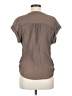 Lily White Gray Short Sleeve Blouse Size M - photo 2