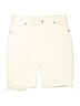 Hue Solid Ivory Shorts Size M - photo 1