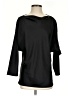 Lord & Taylor 100% Polyester Black 3/4 Sleeve Top Size S - photo 1