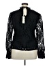 Ultra Pink 100% Polyester Black Long Sleeve Blouse Size XL - photo 2