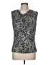 Jennie & Marlis Silver Sleeveless Blouse Size M - photo 1