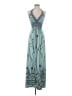 BCBGMAXAZRIA Graphic Teal Cocktail Dress Size S - photo 1