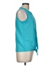 Zac & Rachel 100% Polyester Teal Sleeveless Blouse Size M - photo 4