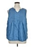 Croft & Barrow 100% Lyocell Blue Sleeveless Blouse Size 1X - photo 1