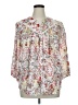 Caffé Marrakesh 100% Rayon Floral Ivory 3/4 Sleeve Blouse Size XL - photo 1