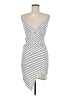 Mind Code Stripes White Cocktail Dress Size M - photo 1
