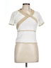 Blue Les Copains Ivory Short Sleeve Top Size EU 42 / US 12 - photo 1