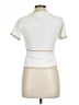 Blue Les Copains Ivory Short Sleeve Top Size EU 42 / US 12 - photo 2