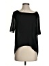 Tildon 100% Polyester Black Short Sleeve Blouse Size XS - photo 1