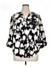 Torrid Floral Black 3/4 Sleeve Blouse Size 1X Plus (1) - photo 1