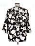 Torrid Floral Black 3/4 Sleeve Blouse Size 1X Plus (1) - photo 2