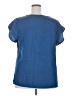Unbranded Blue Short Sleeve Blouse Size XXL - photo 2