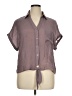 Perseption Concept Brown Short Sleeve Blouse Size XL - photo 1