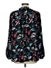 Charter Club 100% Polyester Floral Black Long Sleeve Blouse Size L - photo 2