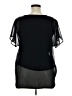 Design History Black Short Sleeve Blouse Size XL - photo 2