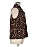 Anne Klein Animal Print Brown Sleeveless Blouse Size 1X - photo 4