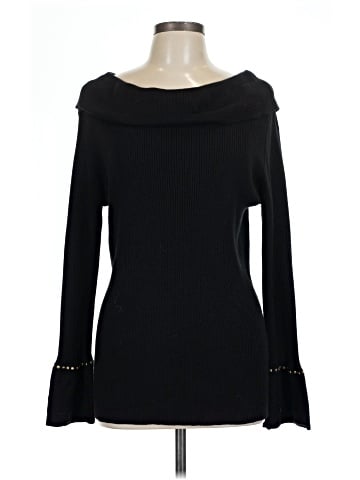 Black Rivet Long Sleeve Top (view 1)