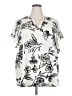 Maurices 100% Polyester Floral Ivory Short Sleeve Blouse Size 24 (3) - photo 1