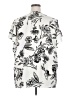 Maurices 100% Polyester Floral Ivory Short Sleeve Blouse Size 24 (3) - photo 2