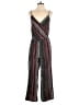 Timing 100% Polyester Chevron-herringbone Burgundy Jumpsuit Size S - photo 1