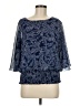Chaus 100% Polyester Blue 3/4 Sleeve Blouse Size M - photo 1