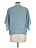 Max Studio 100% Polyester Blue Short Sleeve Blouse Size L - photo 2