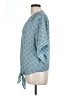 Max Studio 100% Polyester Blue Short Sleeve Blouse Size L - photo 5