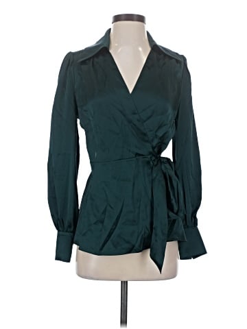 Elie Tahari Long Sleeve Silk Top (view 1)