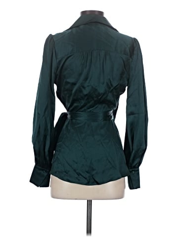 Elie Tahari Long Sleeve Silk Top (view 2)