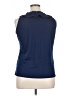 Notations Blue Sleeveless Blouse Size XL - photo 2