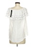 Unique Spectrum White Short Sleeve Blouse Size M - photo 2