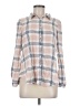 Hem & Thread 100% Cotton Plaid Pink Long Sleeve Blouse Size M - photo 1