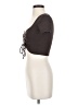 Zara Brown Short Sleeve Top Size S - photo 5