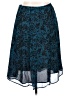 Jaclyn Smith 100% Polyester Print Blue Casual Skirt Size 14 - photo 1