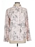 DKNY Print Pink Long Sleeve Blouse Size L - photo 1