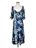 Roxy 100% Viscose Tropical Blue Casual Dress Size XS - photo 1