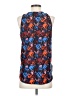 J.Crew Factory Store 100% Polyester Multi Color Blue Sleeveless Blouse Size 2 - photo 2