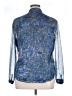 Coldwater Creek 100% Polyester Blue Long Sleeve Blouse Size 14 - photo 2