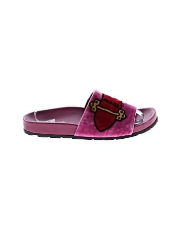 Prada Velvet Belt Slides (view 1)