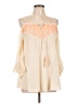 Blu Pepper 100% Rayon Ivory 3/4 Sleeve Blouse Size L - photo 1