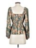 Angie 100% Rayon Teal 3/4 Sleeve Blouse Size S - photo 2