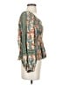 Angie 100% Rayon Teal 3/4 Sleeve Blouse Size S - photo 4
