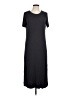 Dex Solid Black Casual Dress Size L - photo 1
