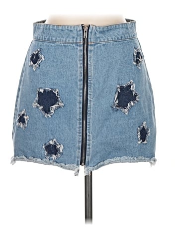 Honey Punch Denim Skirt (view 1)