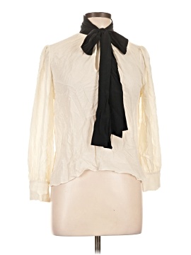 Alice + Olivia Long Sleeve Silk Top