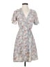 Monteau 100% Polyester Floral Blue Casual Dress Size S - photo 1