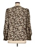 Pleione 100% Polyester Animal Print Brown Long Sleeve Blouse Size XL - photo 2