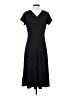 Talbots Solid Black Casual Dress Size S - photo 2