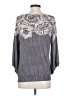 Deletta Gray 3/4 Sleeve Blouse Size S - photo 2