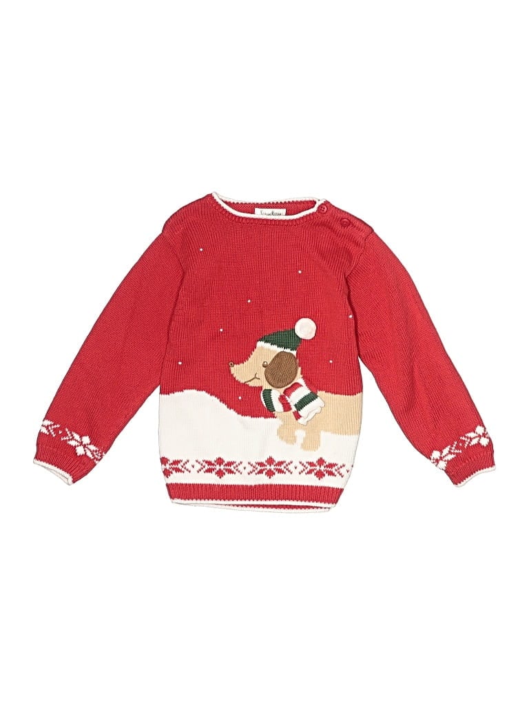 Pre-owned Neiman Marcus Kids' Pullover Sweater In Red